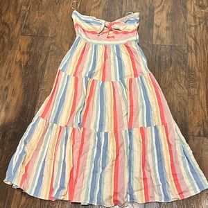 Multicolored Strapless Maxi Dress Size XL